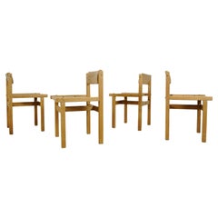 Retro Trybo pine dining chairs (4) by Edvin Helseth for Stange Bruk, Norway 1960s