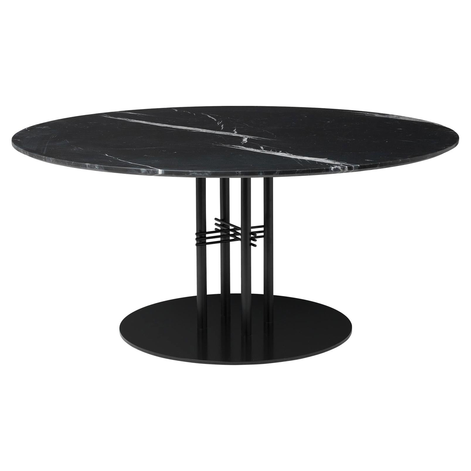 TS Column Lounge Table, Round, Black Base, Large, Laminate For Sale