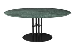 TS Column Lounge Table, Round, Black Base, Large, Marble