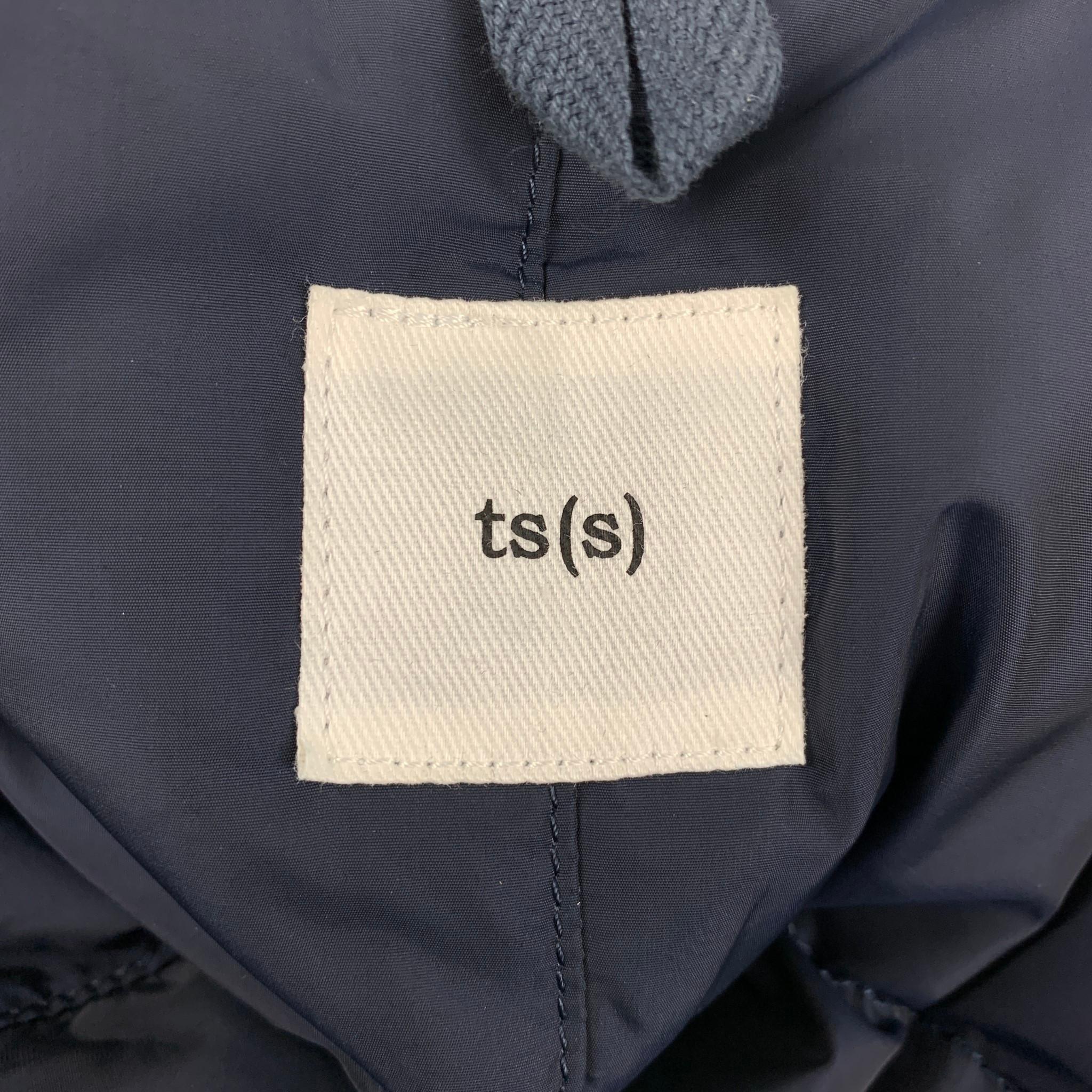 TS (S) Size L Indigo Down Fill Cotton / Polyurethane Hidden Placket Coat 1