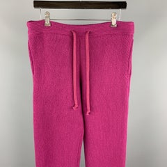 TS (S) Size M Raspberry Knitted Wool Blend Drawstring Sweatpants