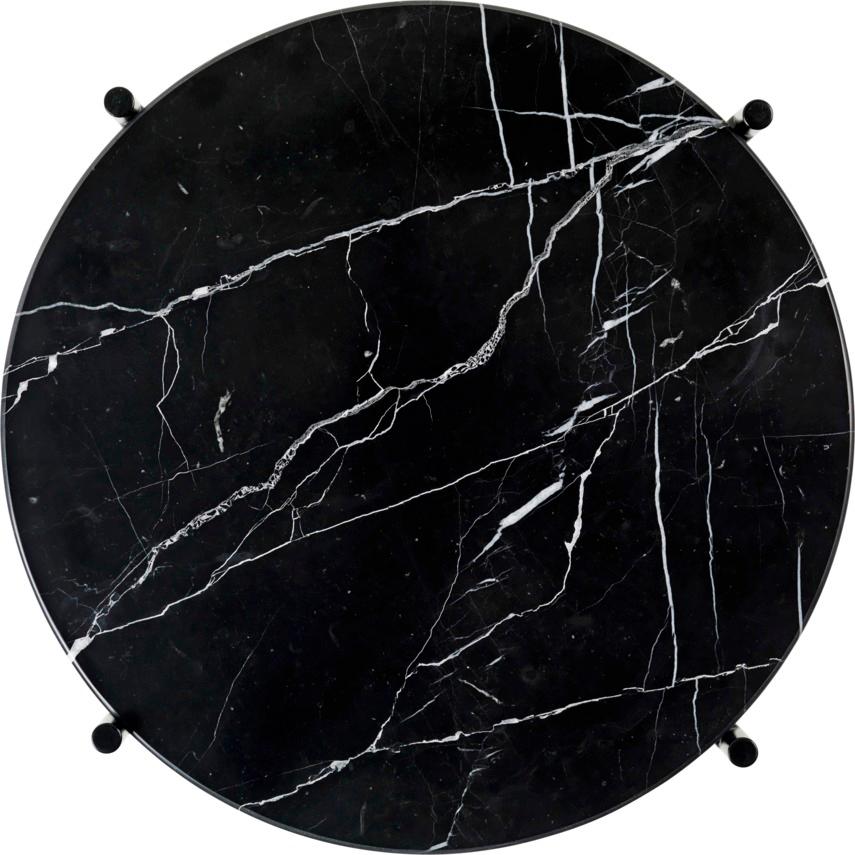 TS Beistelltisch, rund, schwarzer Sockel / schwarzer Marquina-Marmor, von GamFratesi für Gubi (Organische Moderne) im Angebot