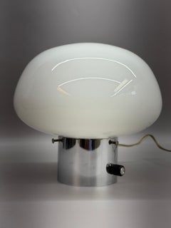 TSAO Designs Chrome and Glass Mushroom Table Lamp, Design Award Lighting