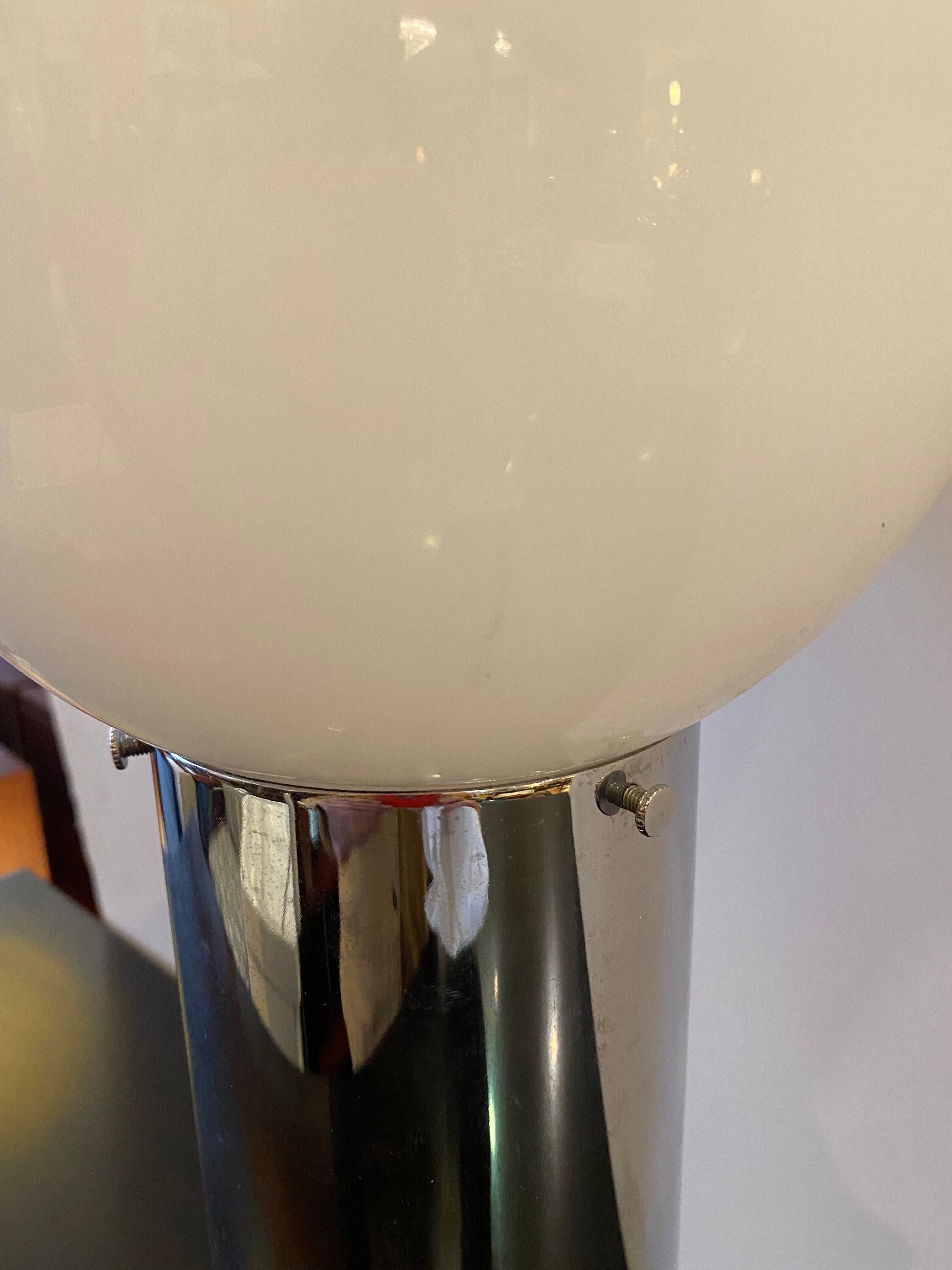 Glass TSAO Designs Chrome Table Lamp