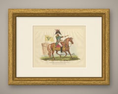 Le tsar Alexandre Ier avec un télescope devant un drapeau à l'aigle à deux têtes, 1815