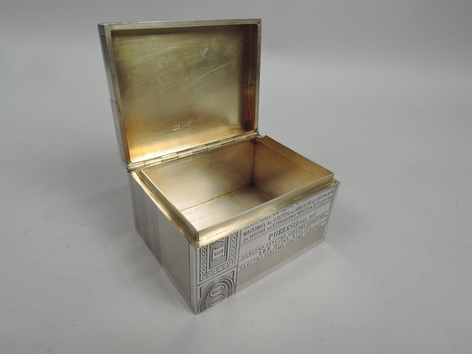 Tsarist Russian Silver Novelty Trompe-l’oeil Cigarette Box 2