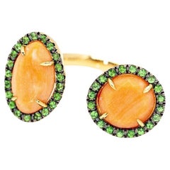 TSAVORIT Ring in Gold and natural Coral