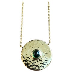 Tsavorite and 18 Karat Gold Pendant Necklace