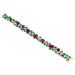 Tsavorite and Rhodolite Garnet Bracelet