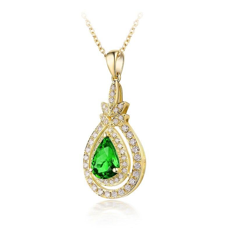 This Tsavorite Necklace  stands out with  59 diamonds and set in 14k yellow gold.   You can have it in white gold or rose so just let us know. 

 Although named after the Tsavo East National Park in Kenya, tsavorite (sometimes called tsavolite) was