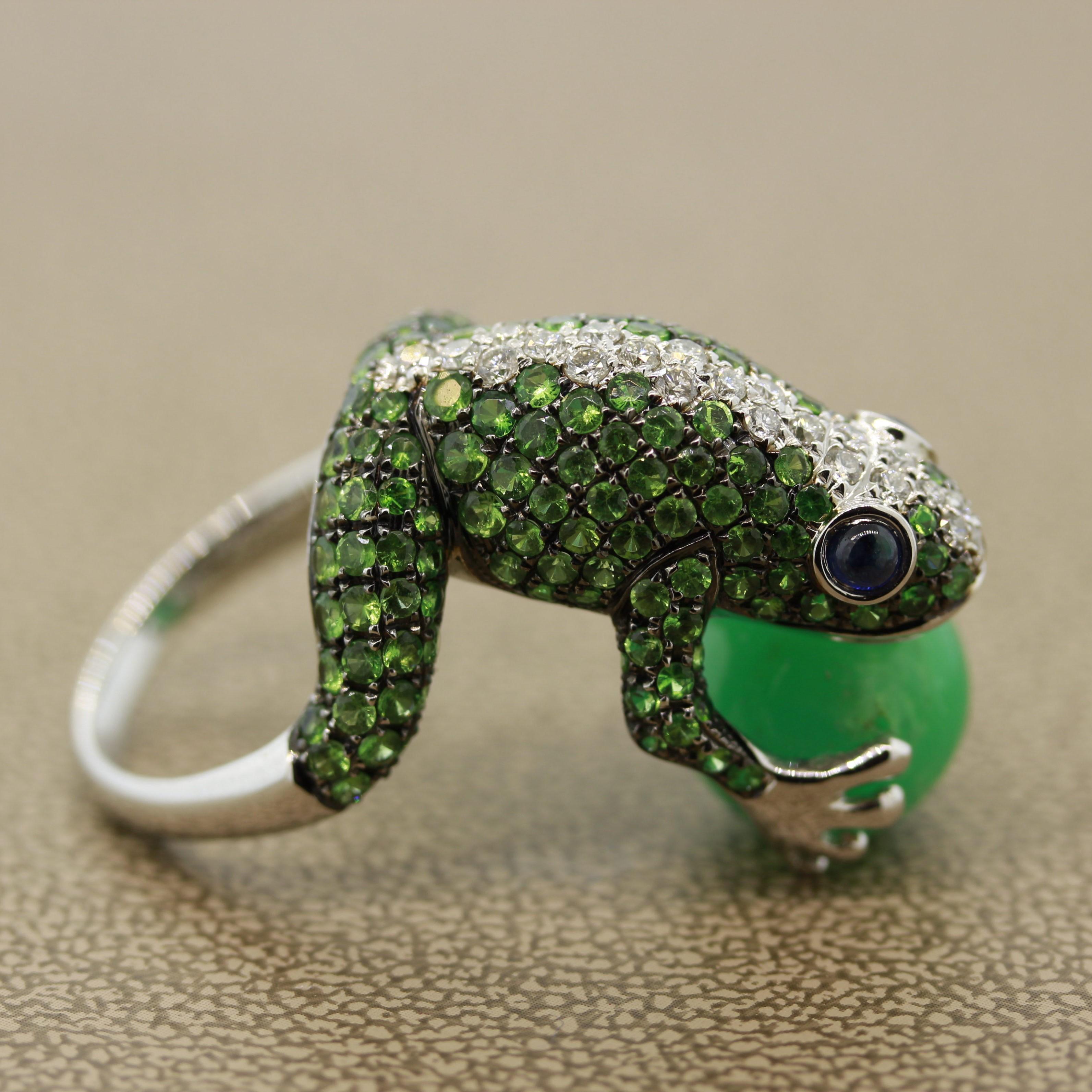 jade frog ring