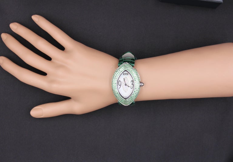 Tsavorite Diamond 5.93 Ct Unisex Luxury New Watch Tsavorite | La Joie Watch main image 2