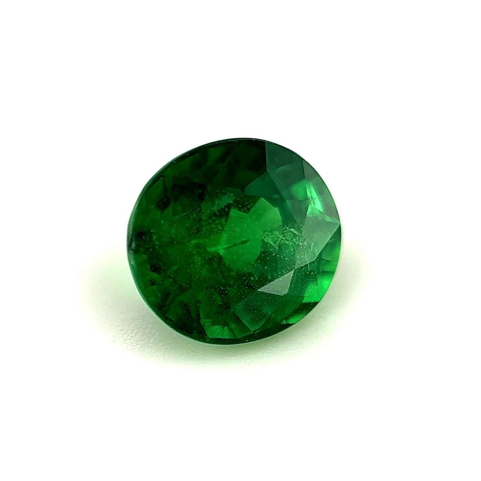 Tsavorite Garnet 2.02ct Fine Colour Vivid Green Oval Cut Gem 7.3x6.5mm

Fine Vivid Green Tsavorite Garnet.
2.02 Carat stone with a beautiful vivid green colour and good clarity. Some small natural Inclusions visible when looking closely, no breaks