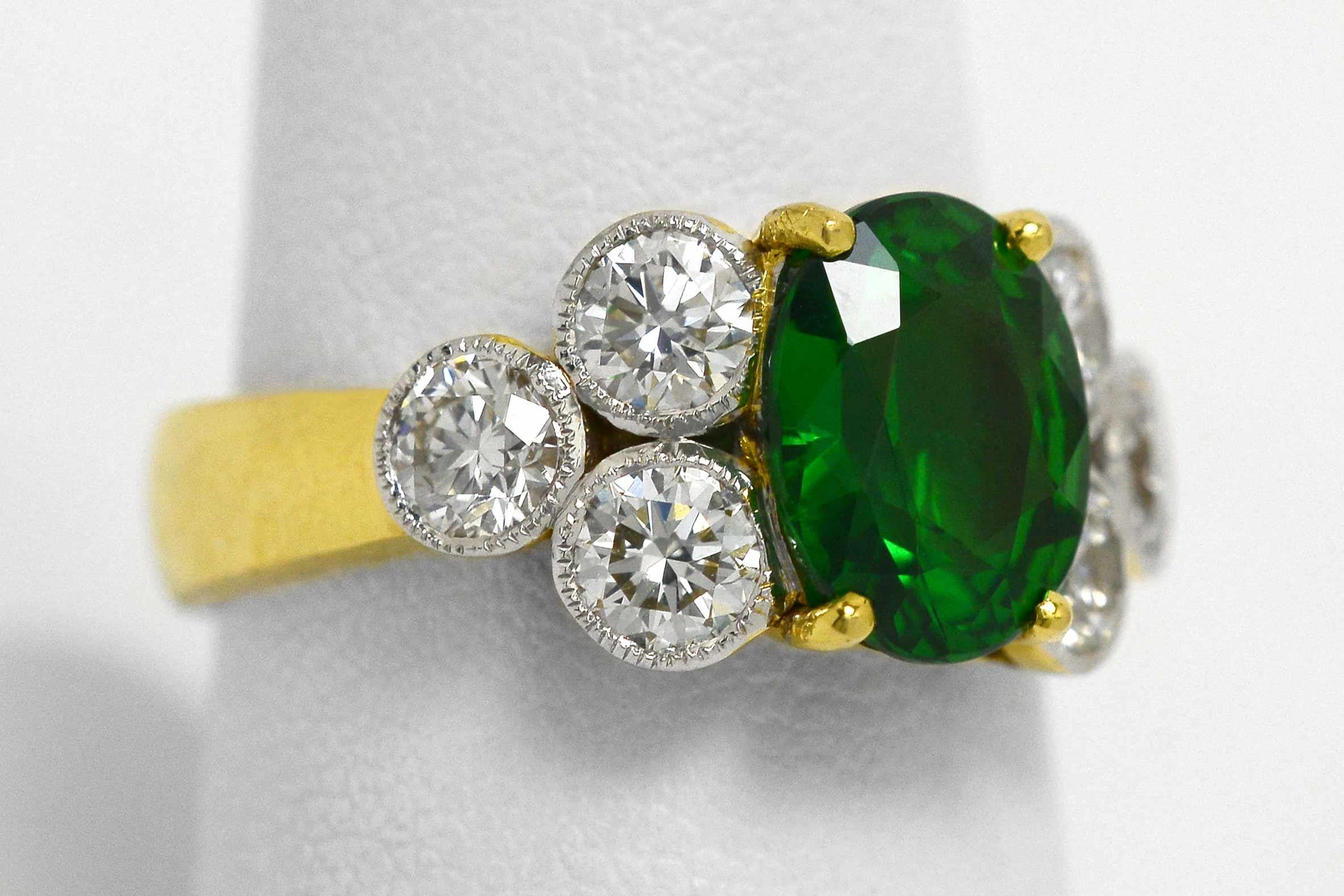 build your own tsavorite garnet engagement rings