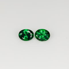 Tsavorite garnet pair, 0.78 cts