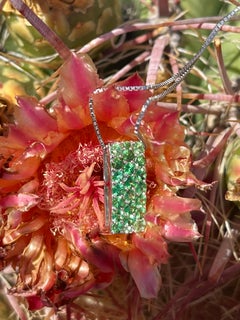 Tsavorite Garnet Penant, 18-Karat White Gold