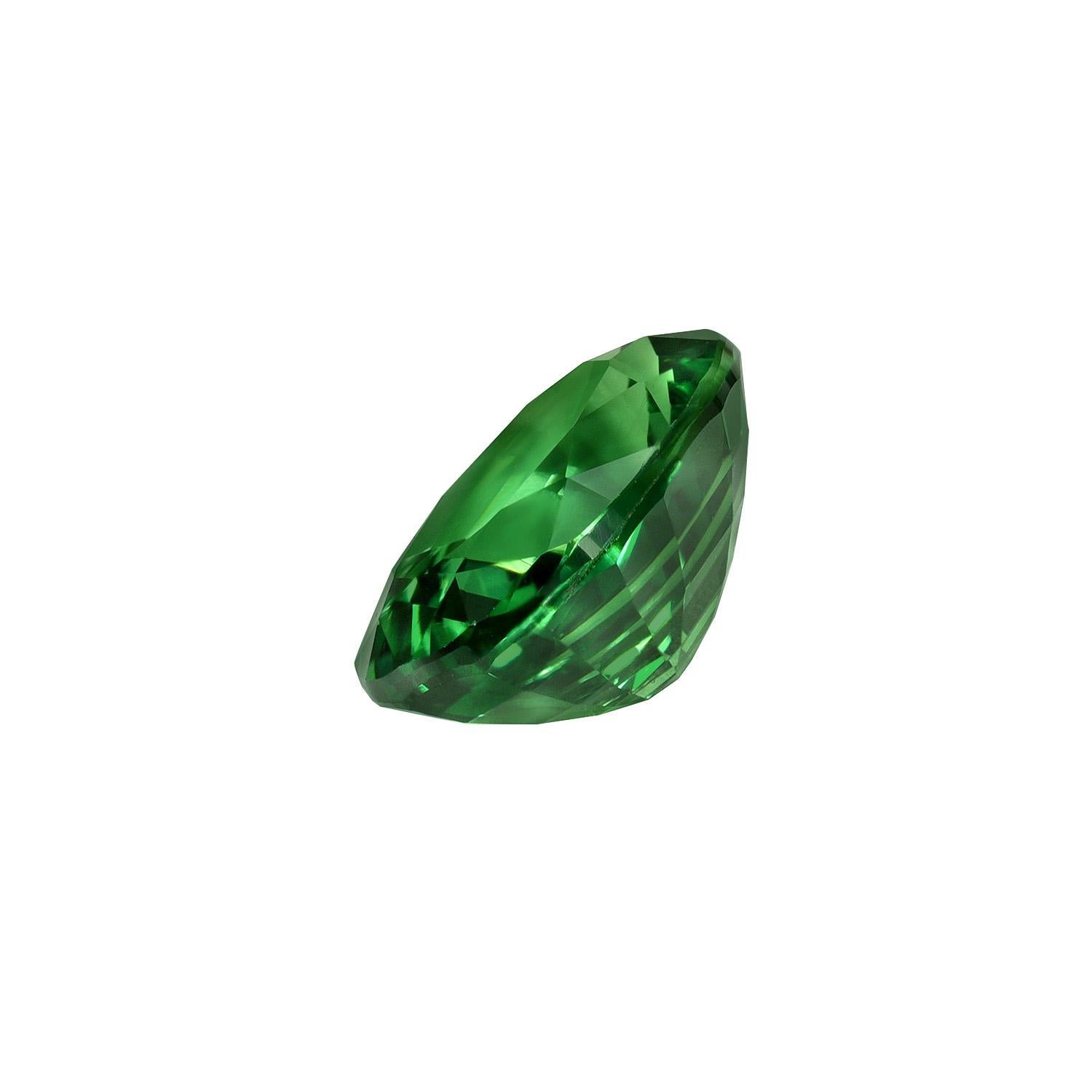 Moderne Bague en tsavorite taille ovale 1,55 carat, pierre précieuse non sertie en vente