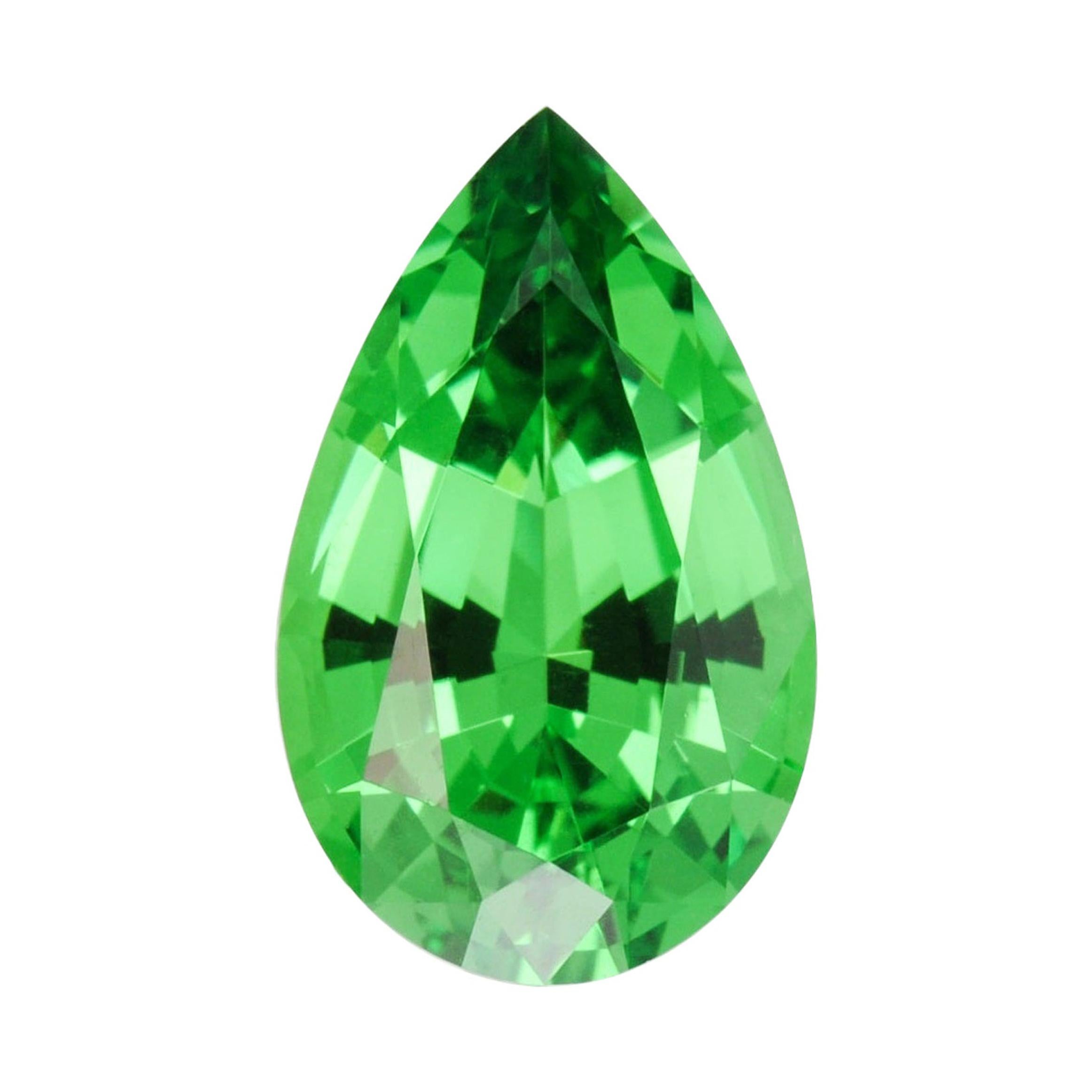 Tsavorite Ring Gem 2.09 Carat Pear Shape Loose Gemstone