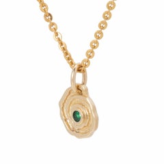 Tsavorite Garnet Spiral Pendant in 18 Karat Gold