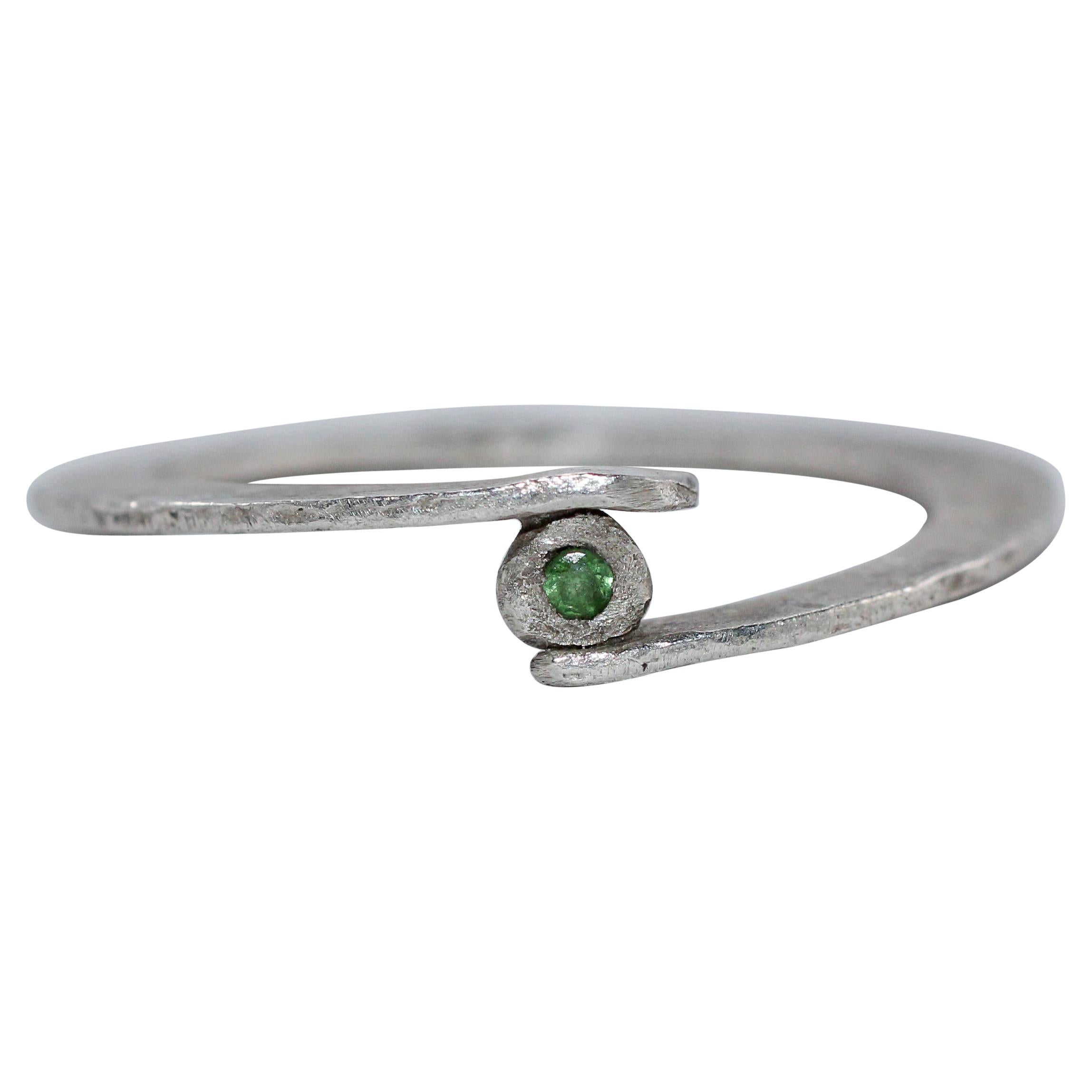 Tsavorite Garnet Sterling Silver Fashion Ring More Stack Designs AB Jewelry NYC For Sale