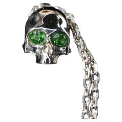Tsavorite Greene & Greene Silver Pendentif petit crâne