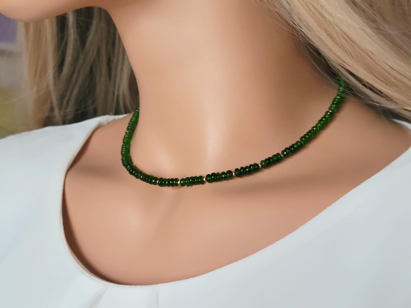 Tsavorite Necklace, Green Garnet Necklace For Sale 1
