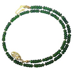 Tsavorite Necklace, Green Garnet Necklace