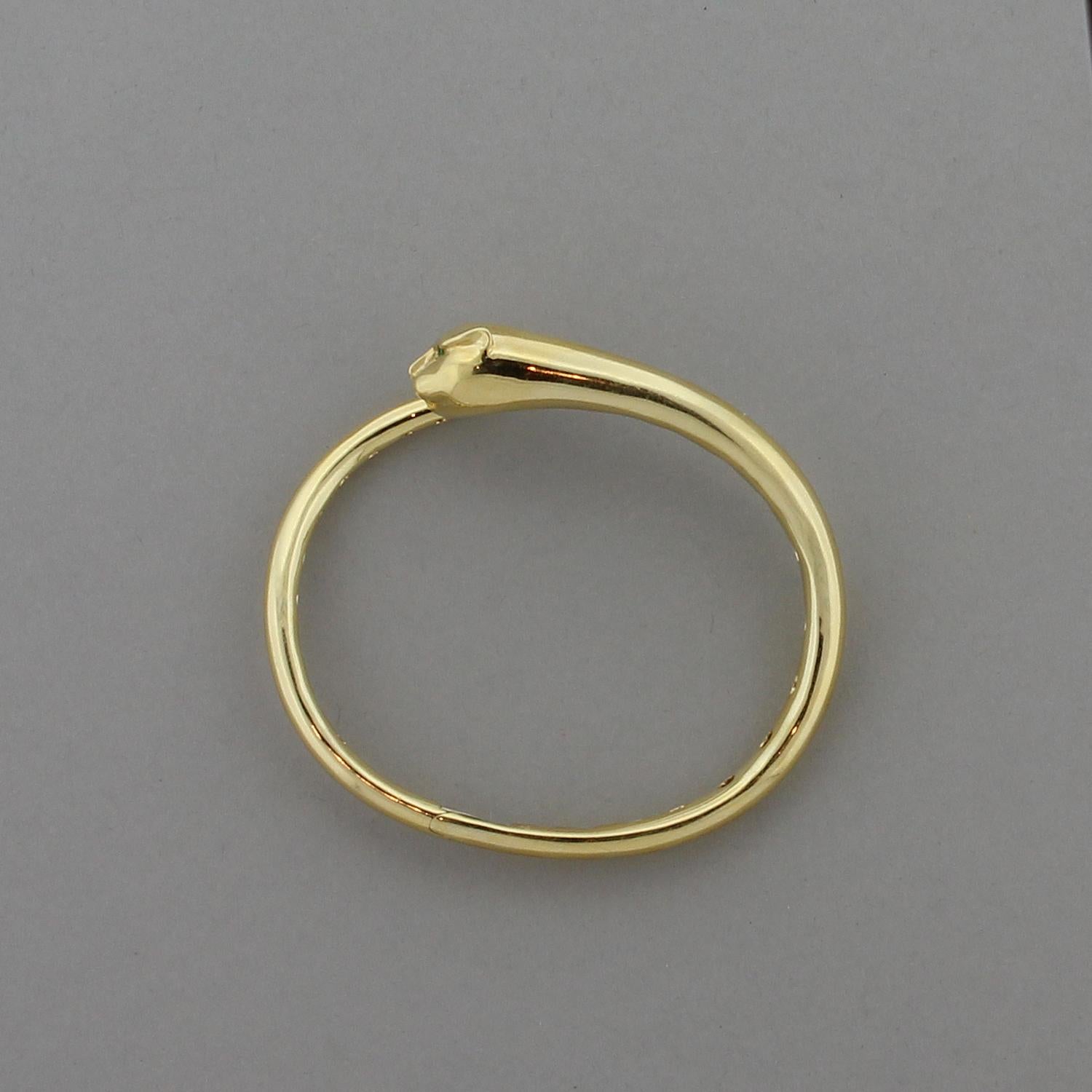 Tsavorite Panther Gold Cuff Bracelet 1