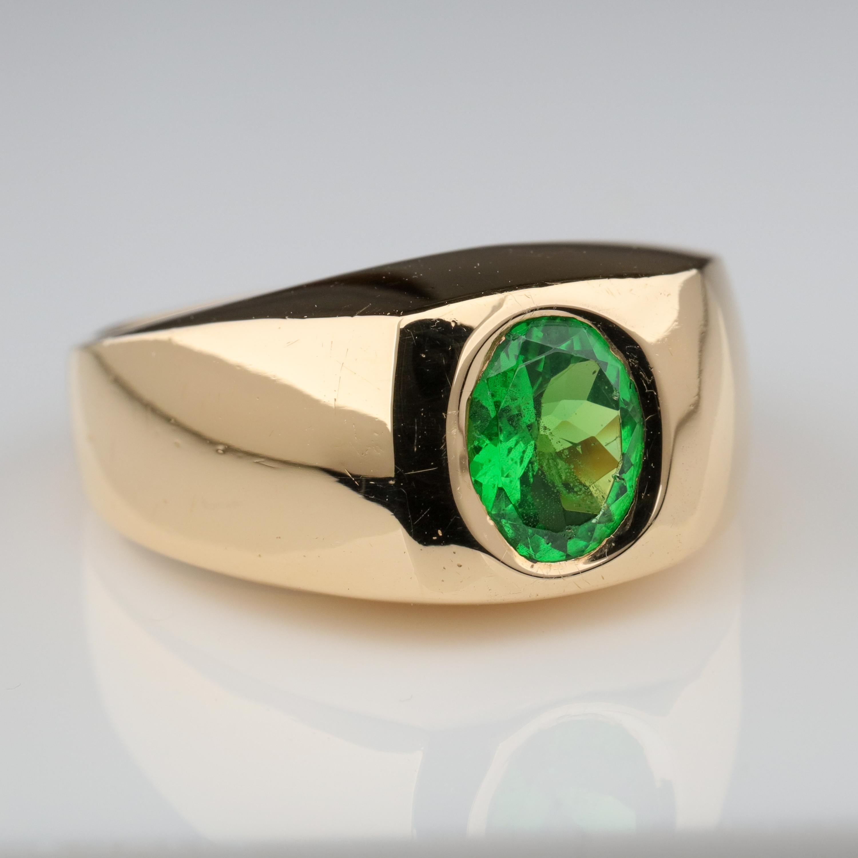Tsavorite is a rare, vivid-green variety of garnet found in very few places in the world. Its lush vivid green is reminiscent of emerald but with a sharper sparkle and more fire. Tsavorite garnets of two or more carats are very rare things, indeed.
