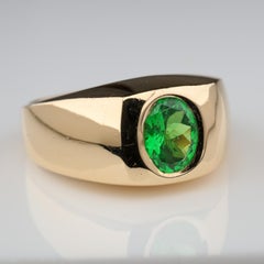 Bague en or pour homme avec grenat tsavorite