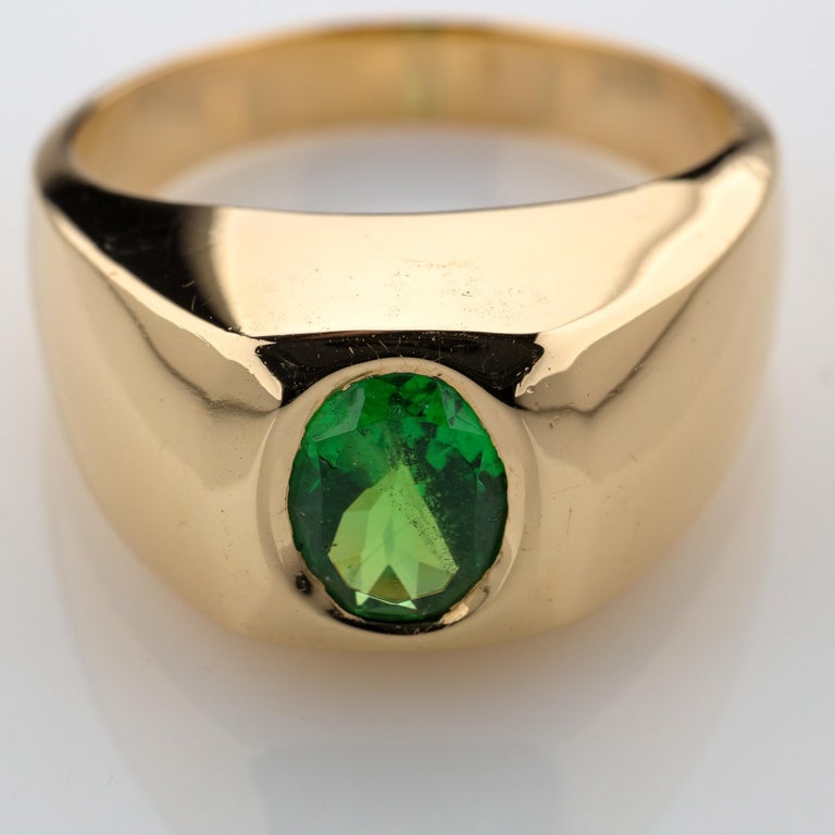 Men's Gold Ring with Tsavorite at 1stDibs tsavorite mens ring