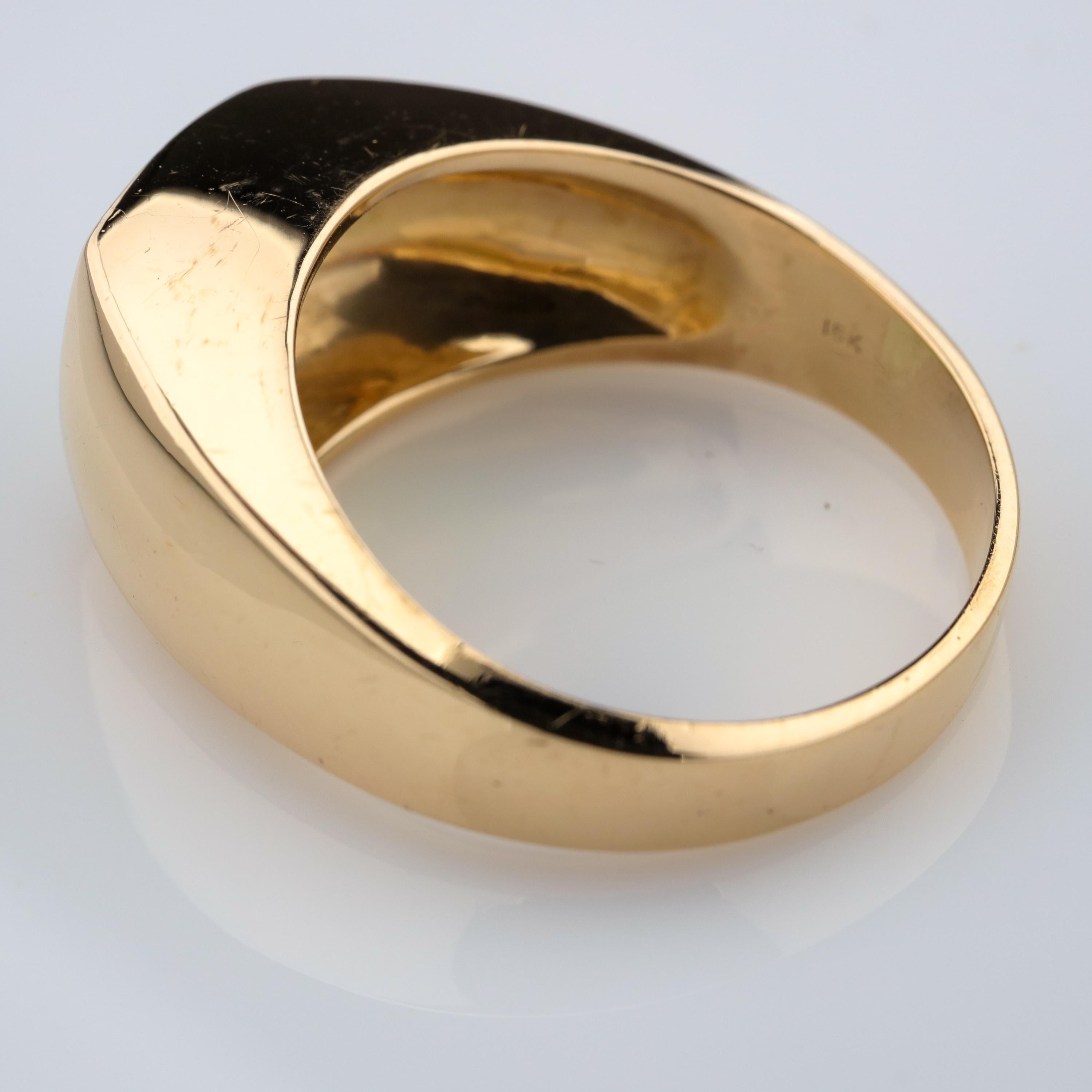 Men's Gold Ring with Tsavorite Garnet 1