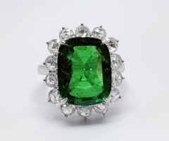 Tsavorite Sovereign - Rare Tsavorite set in Classic Ring in 18K