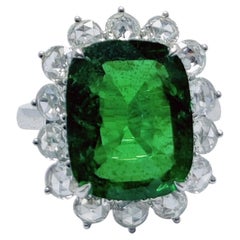 Tsavorite Sovereign - Rare Tsavorite set in Classic Ring in 18K