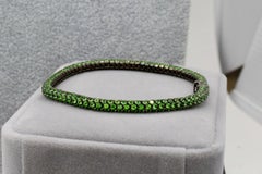 Tsavorite Tennis Bracelet By Martin Katz - 18K Black Gold