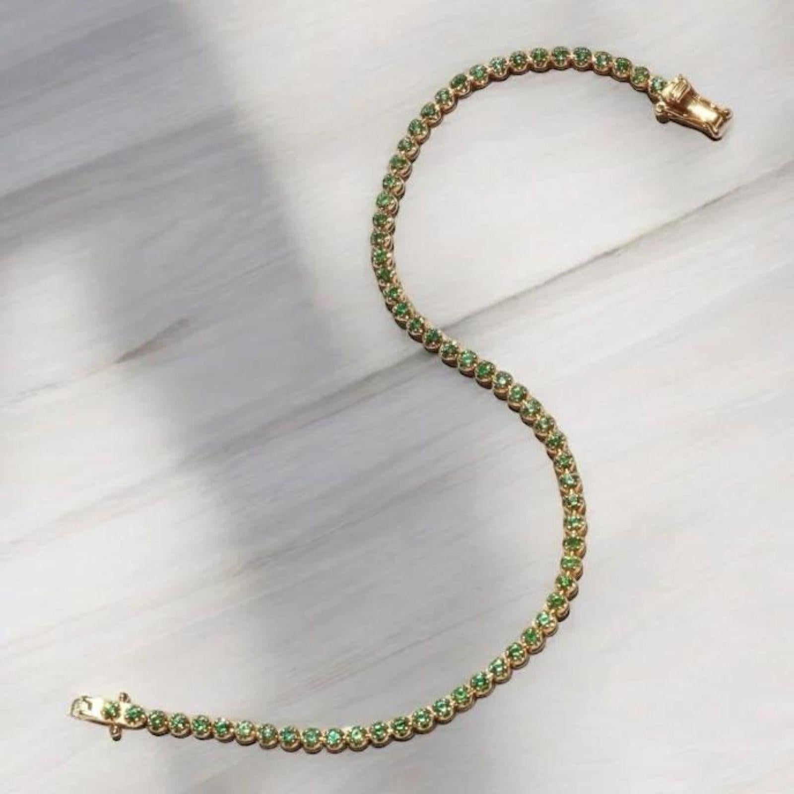 Bracelet tennis tsavorite Neuf - En vente à Rowland Heights, CA