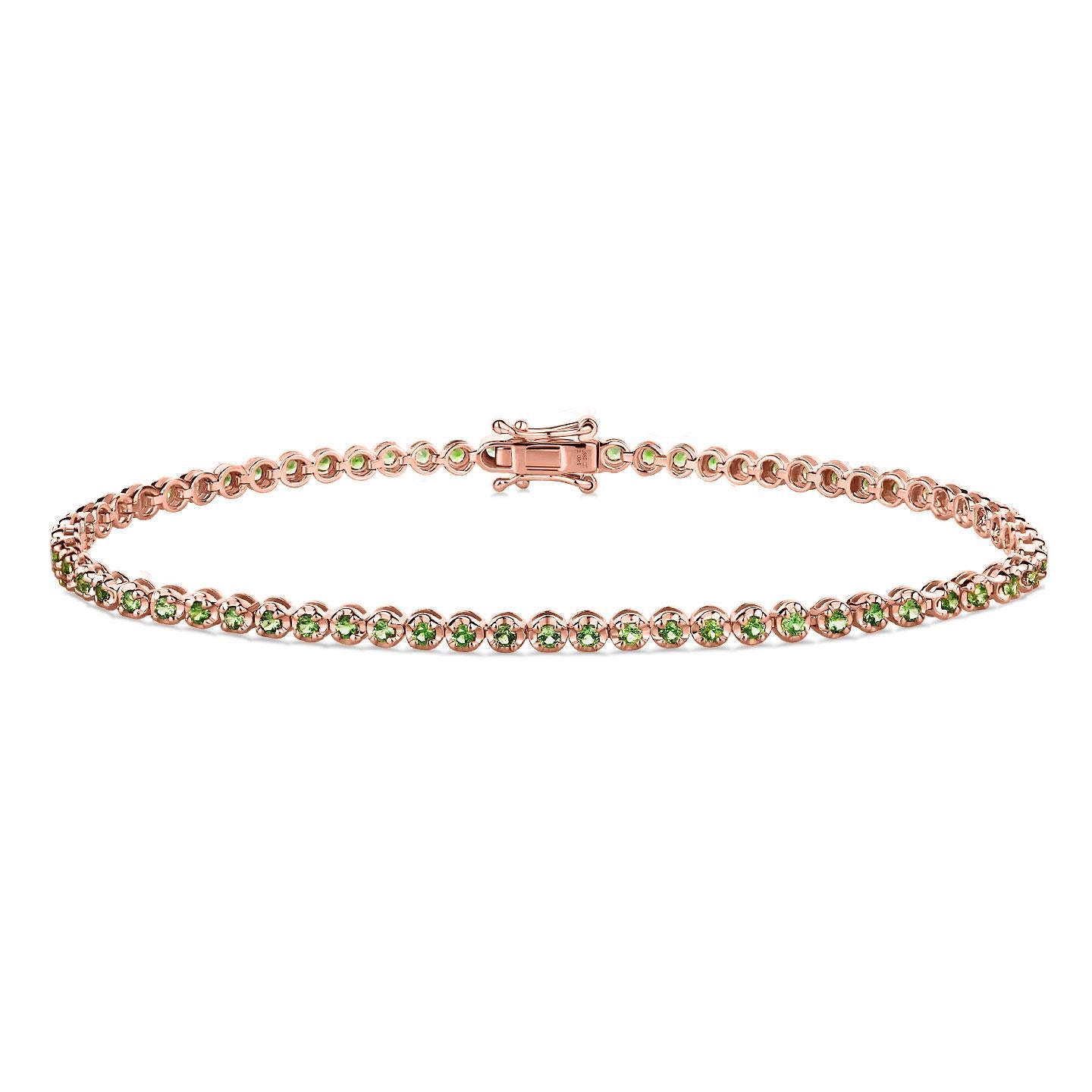 Bracelet tennis tsavorite en vente 1