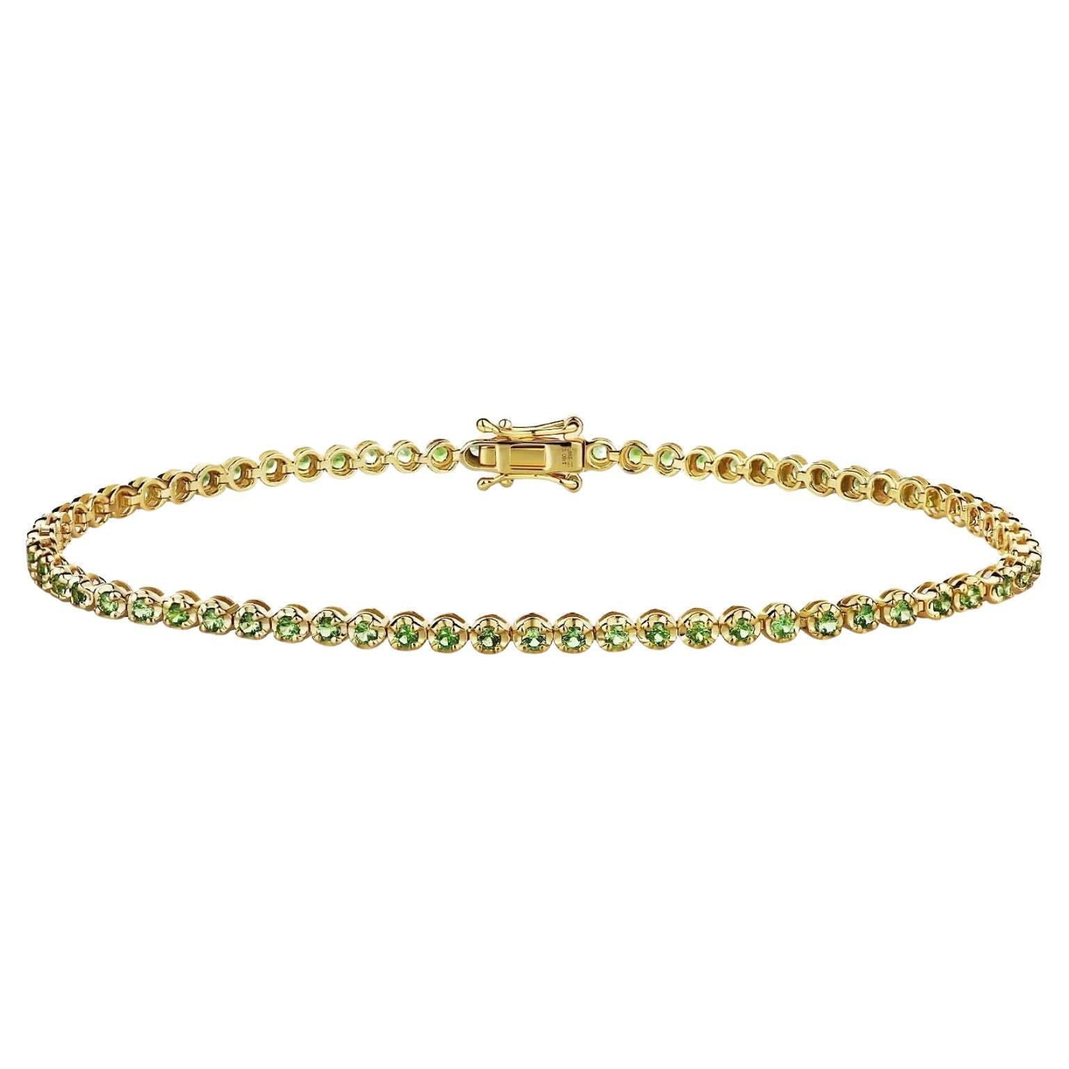 Bracelet tennis tsavorite