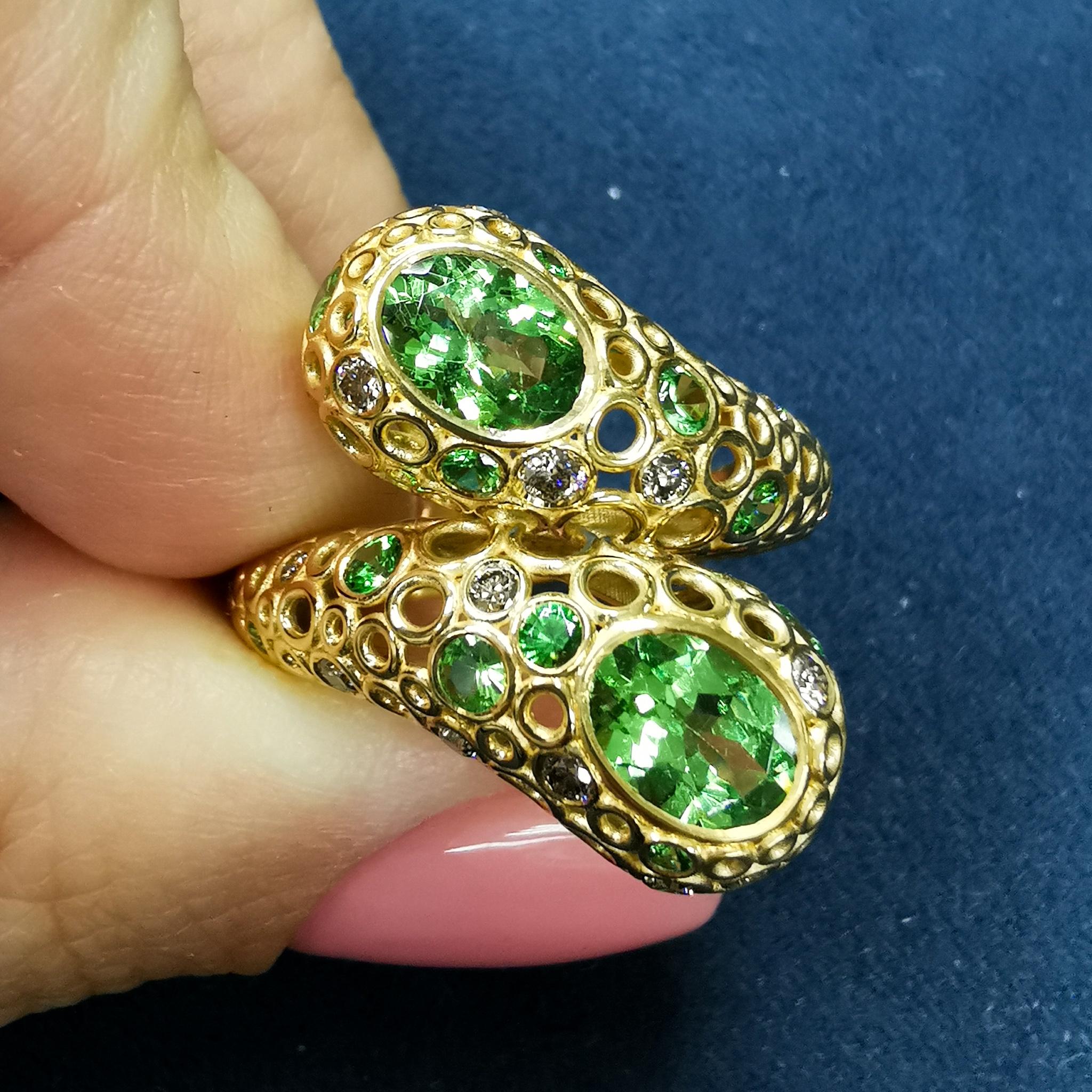 emerald bubble ring