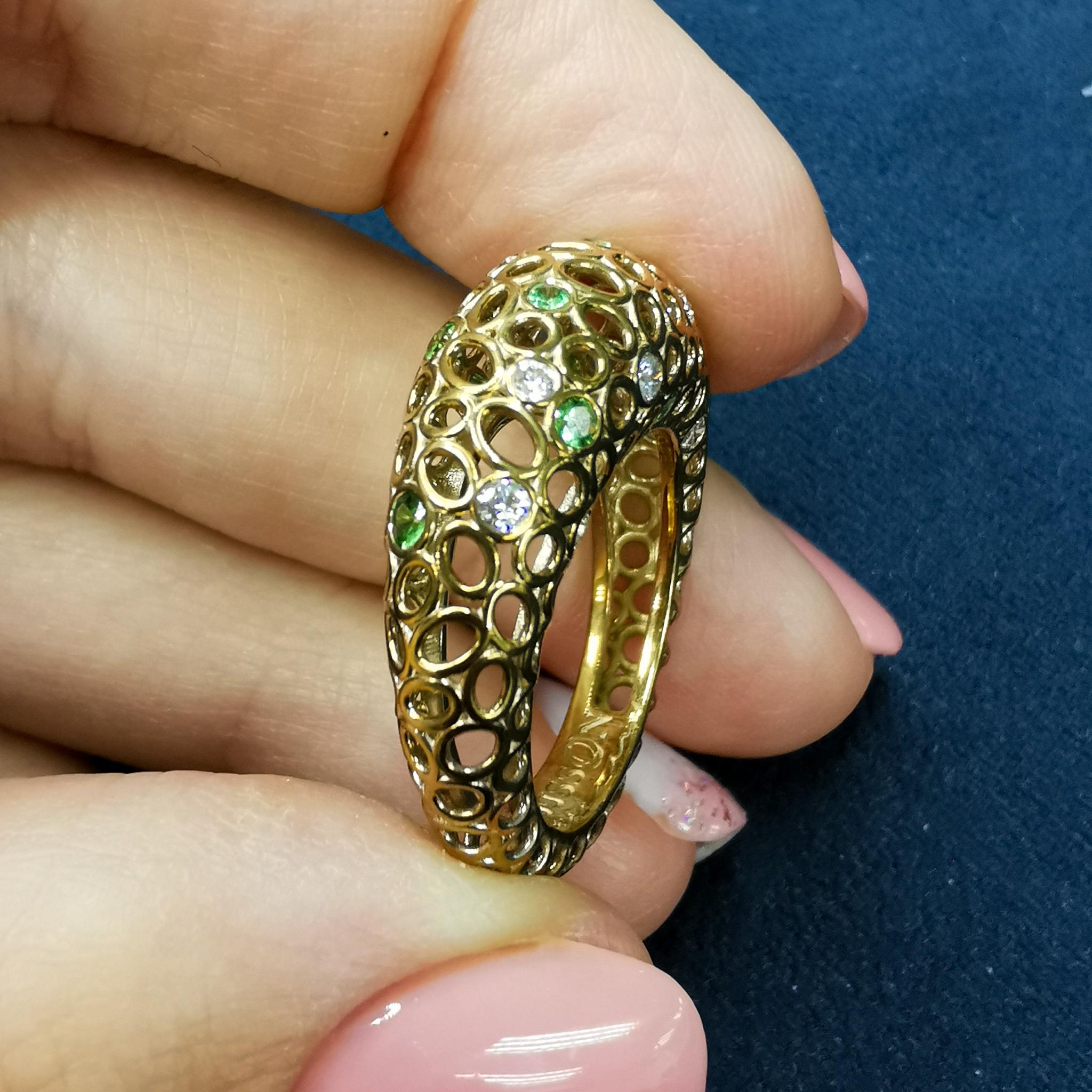 bubble gold ring