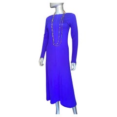 TSE Cashmere Midi T Shirt Modern Dress in Cobalt Blue Size S 4-6
