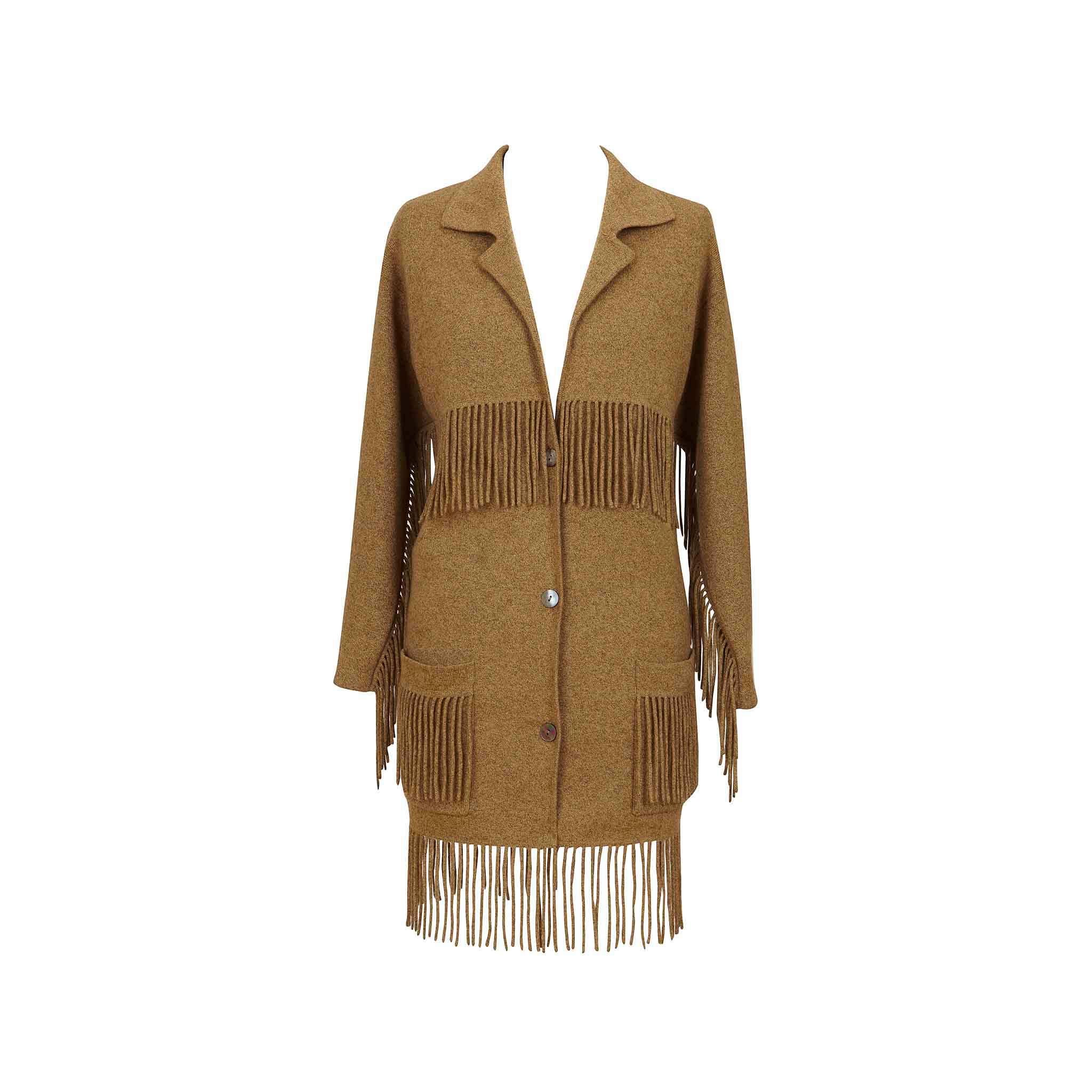 TSE Cashmere Tassel Detail Pocket Coatigan Cardigan In Fair Condition In KENT, GB