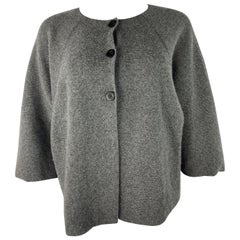 TSE Grey Cashmere Sweater Cardigan Top, Size S/M