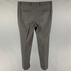 TSE Size 34 Grey Wool Flat Front Dress Pants