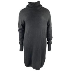 TSE Size L Black Knitted Cashmere Turtleneck Sweater Dress