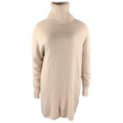 TSE Size L Nude Knitted Cashmere Turtleneck Sweater Dress