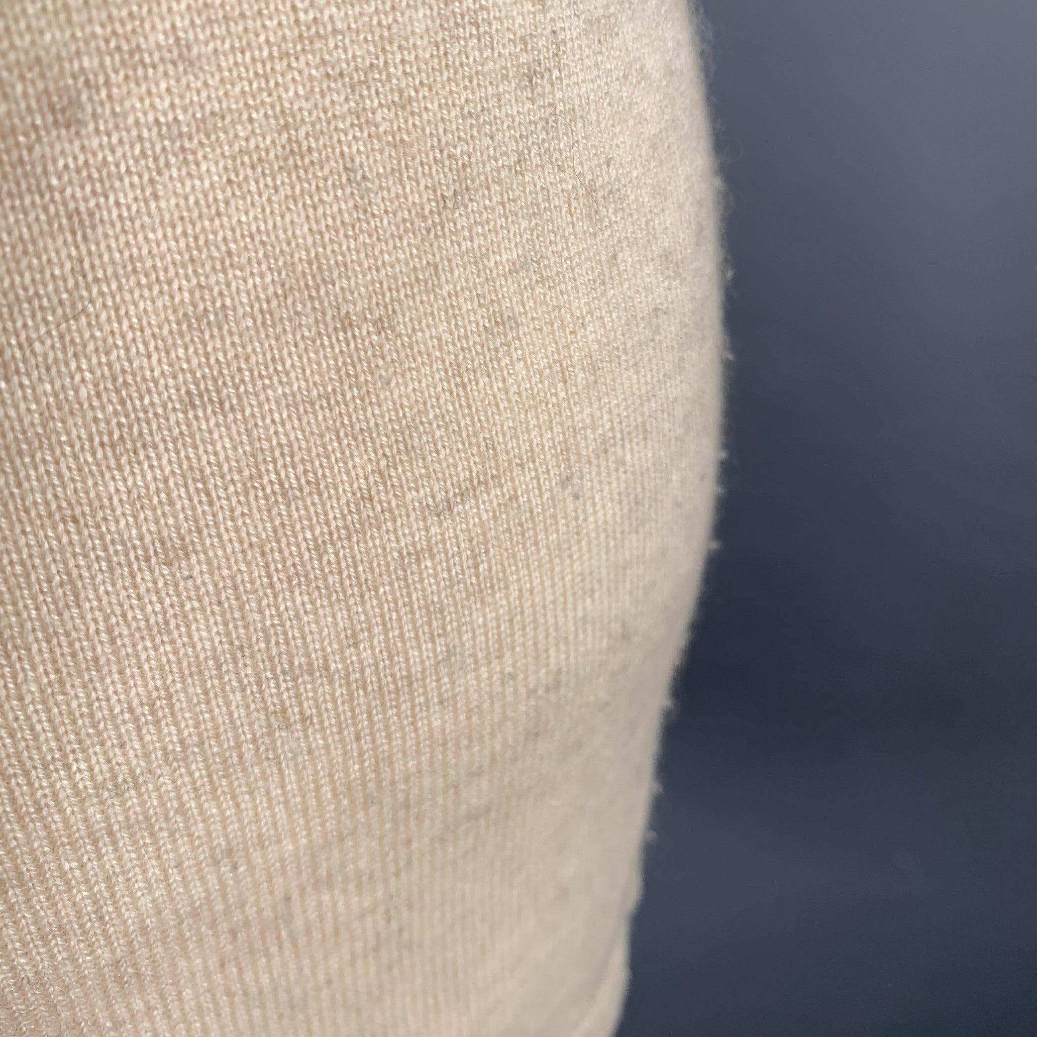 Donna TSE taglia M Beige Oatmeal Cashmere Silk Pullover a manica corta in vendita
