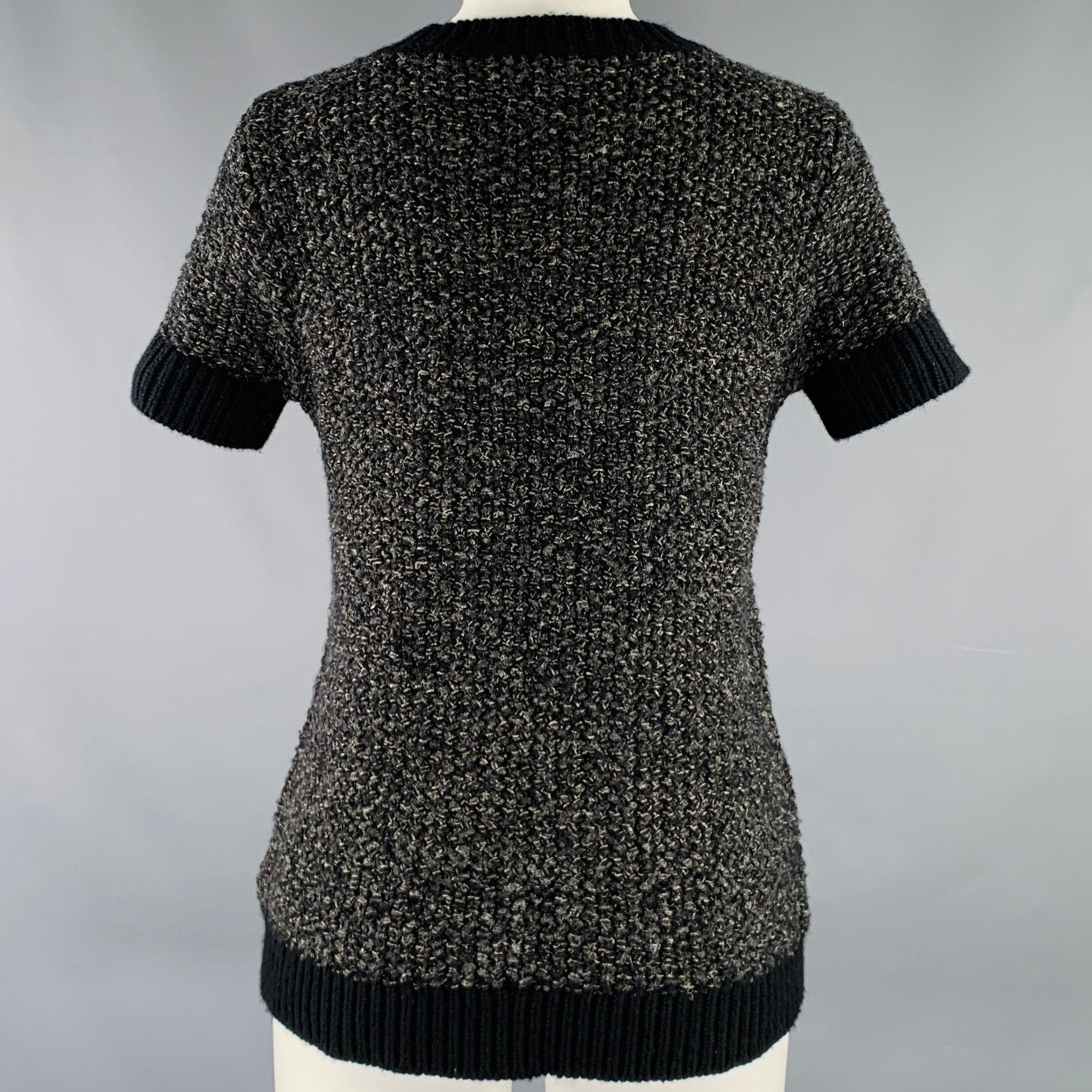 De las mujeres TSE Talla S Negro Carbón Mezcla de Lana Jersey de Manga Corta en venta