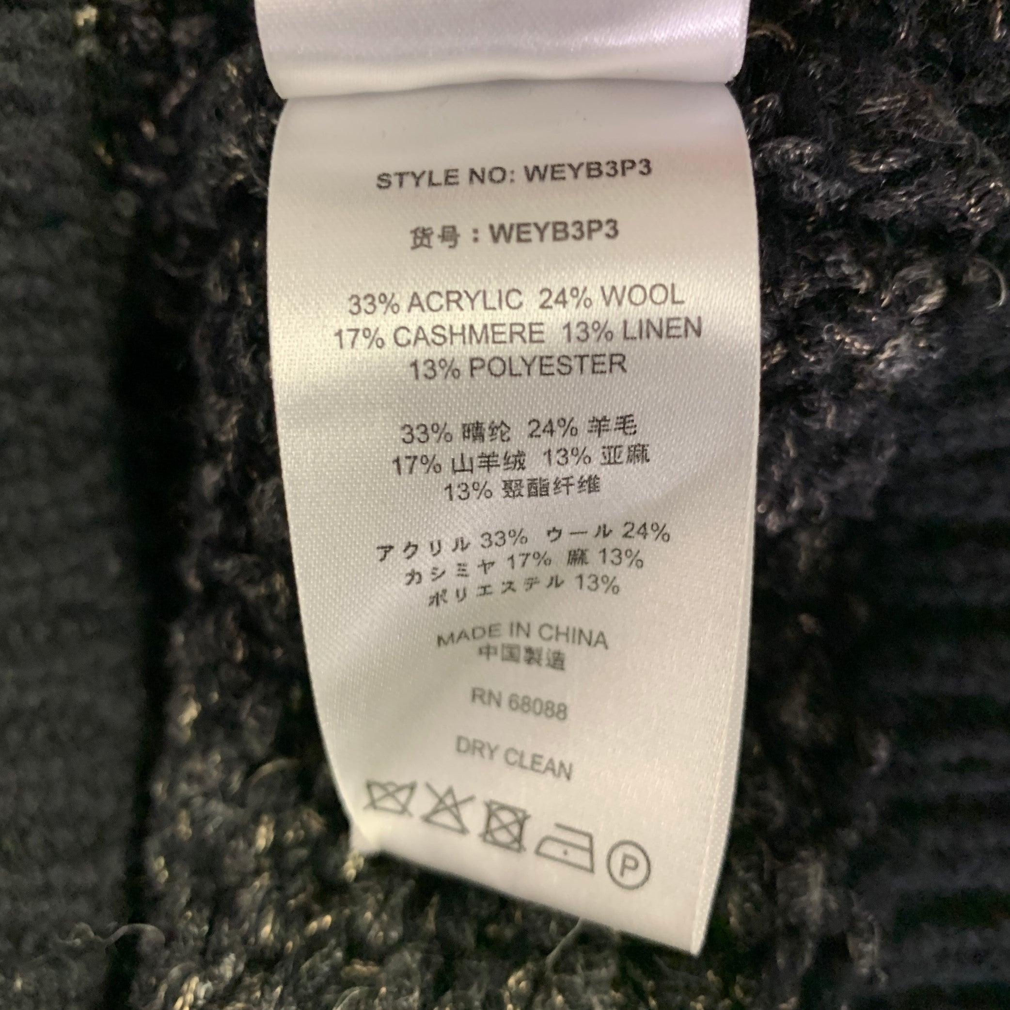 TSE Talla S Negro Carbón Mezcla de Lana Jersey de Manga Corta en venta 3
