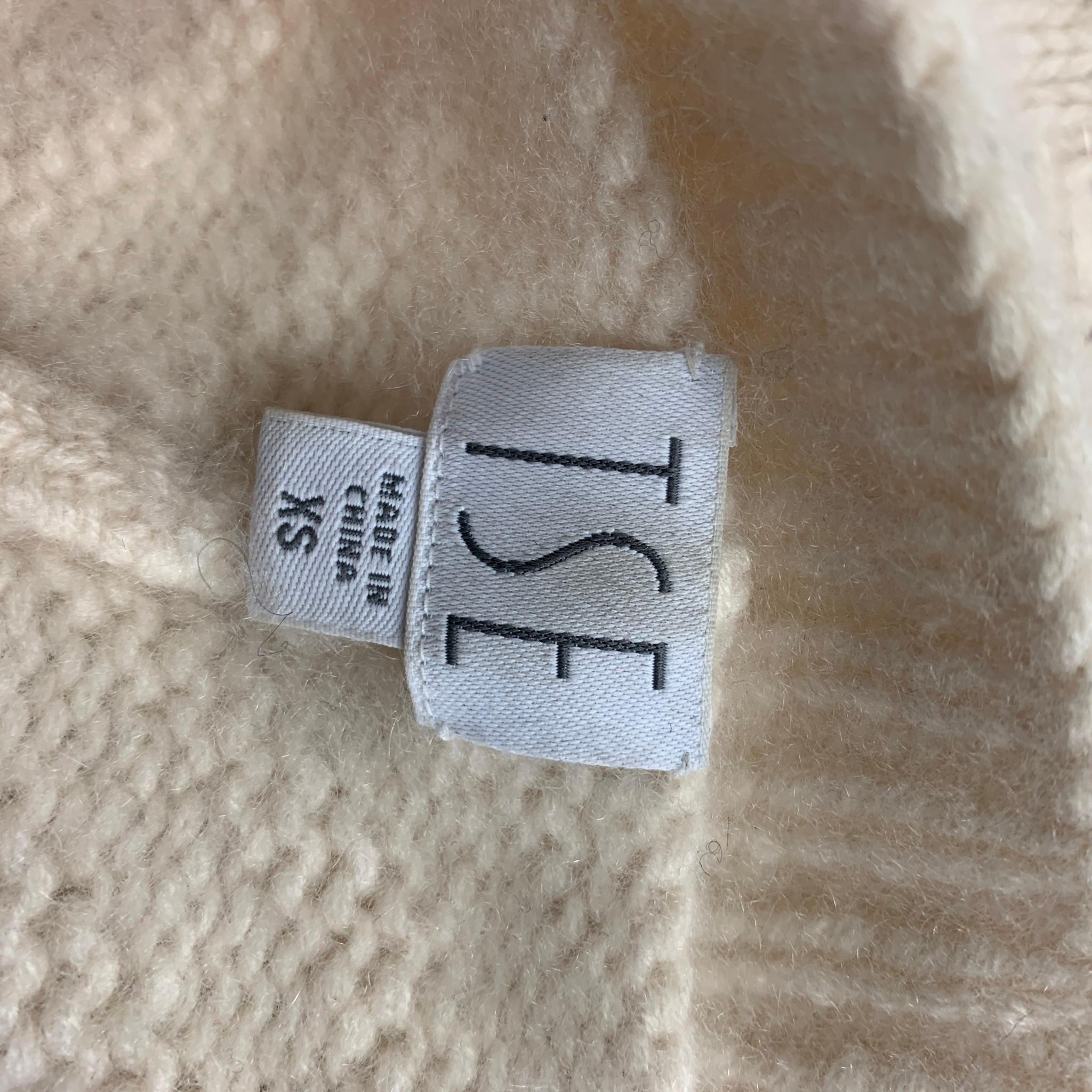 TSE Size XS Cream Knitted Cashmere Cardigan In Good Condition In San Francisco, CA